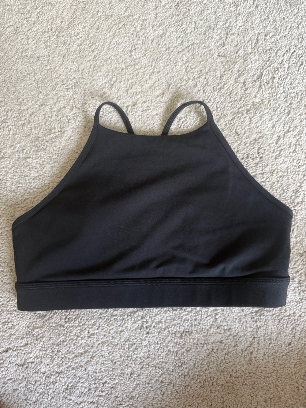 LSKD Black High-Neck Sports bra